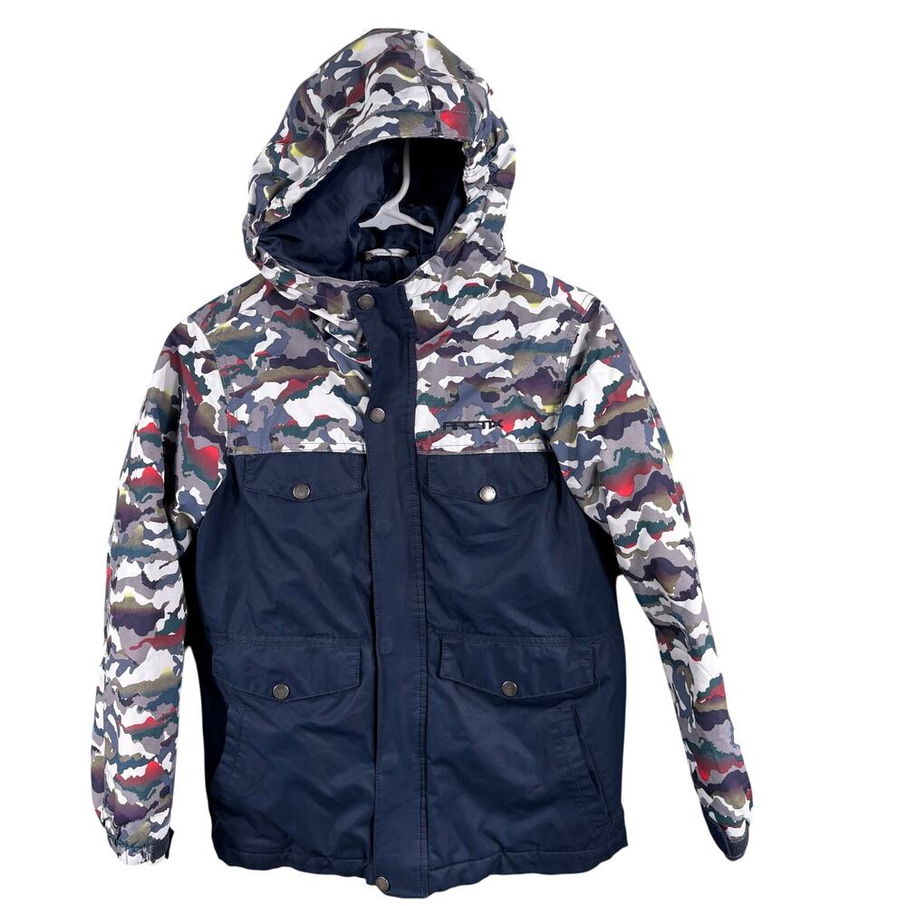 Arctix Kids Size Medium‎ Camo Hooded Pockets Slalom Insulated Winter Ski Jacket
